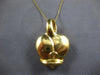 ESTATE LARGE 18KT YELLOW GOLD MATTE & SHINY ITALIAN HEART SHAPE PENDANT #28063