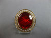 LARGE 5.36CT DIAMOND & AAA FIRE OPAL 14KT YELLOW GOLD OVAL HALO ENGAGEMENT RING