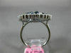ESTATE EXTRA LARGE .56CT DIAMOND & MULTI GEM 14KT WHITE GOLD 3D MULTI SHAPE RING