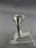 ANTIQUE WIDE .70CT DIAMOND & AAA SAPPHIRE 18KT WHITE GOLD ENGAGEMENT RING 26036