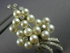 ANTIQUE LARGE 1.50CT OLD MINE DIAMOND & AAA PEARL PLATINUM 3D BROOCH PIN 23635