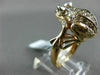 ESTATE LARGE 1.20CT DIAMOND & AAA RUBY 18KT ROSE GOLD 3D ETOILE HAPPY FROG RING