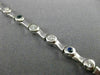 ESTATE 1.0CT ROUND DIAMOND & AAA SAPPHIRE 14KT WHITE GOLD BAMBOO BRACELET #22487
