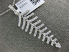 ESTATE LARGE .65CT DIAMOND 18KT WHITE GOLD 3D FLEXIBLE LEAF FUN LOVE PENDANT