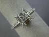 ESTATE .57CT ROUND & BAGUETTE DIAMOND 18KT WHITE GOLD CLUSTER SEMI ETERNITY RING
