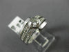 ESTATE WIDE .74CT DIAMOND 14KT WHITE GOLD SOLITAIRE BEZEL ENGAGEMENT RING #18414