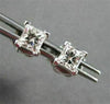 ESTATE .50CT PRINCESS CUT DIAMOND 14KT WHITE GOLD SOLITAIRE EARRINGS #22061
