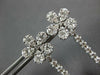 EXTRA LARGE 3.65CT DIAMOND 18KT WHITE GOLD 3D FLOWER CHANDELIER HANGING EARRINGS