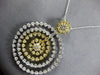 EXTRA LARGE 2.63CT DIAMOND 14KT 2 TONE GOLD 3D MULTI CIRCULAR FLOATING PENDANT