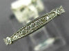 ESTATE .28CT DIAMOND 14KT WHITE GOLD 3D 3/4 ETERNITY FILIGREE ANNIVERSARY RING