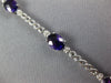 7.04CT DIAMOND & AAA AMETHYST 14KT WHITE GOLD 3D OVAL & ROUND TENNIS BRACELET