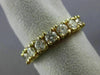 ESTATE 1.20CT DIAMOND 14KT YELLOW GOLD 7 STONE CLASSIC ANNIVERSARY RING #10669