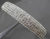 ESTATE LARGE & WIDE 4.0CT DIAMOND 14KT WHITE GOLD 5 ROW PAVE BANGLE BRACELET