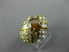 ESTATE LARGE 2.70CT WHITE & ORANGE DIAMOND 18KT YELLOW GOLD 3D ANNIVERSARY RING