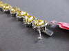 GIA LARGE 22.69CT WHITE & FANCY YELLOW DIAMOND 18KT 2 TONE GOLD TENNIS BRACELET