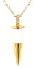 .03CT DIAMOND & WHITE ENAMEL 18KT YELLOW GOLD RECTANGULAR FUN FLOATING PENDANT