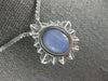 LARGE & LONG 12.10CT DIAMOND & AAA BLUE STAR SAPPHIRE 14K WHITE GOLD 3D NECKLACE