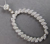 EXTRA LARGE 3.21CT DIAMOND 14KT WHITE GOLD MULTI LEAF OPEN OVAL FLOATING PENDANT