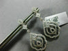 1.40CT ROUND & PRINCESS DIAMOND 14K WHITE GOLD OPEN FILIGREE CHANDELIER EARRINGS