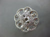 .93CT DIAMOND 18K WHITE GOLD ROUND & BAGUETTE CLUSTER INVISIBLE FLOWER LOVE RING