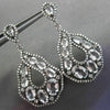 ESTATE LARGE .81CT DIAMOND & WHITE SAPPHIRE 14KT WHITE GOLD 3D HANGING EARRINGS