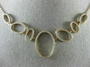 ESTATE LARGE .90CT ROUND DIAMOND 14KT ROSE GOLD 3D MULTI OPEN OVAL FUN NECKLACE
