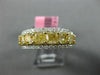 ESTATE 2.83CT WHITE & FANCY YELLOW DIAMOND 18K TWO TONE WEDDING ANNIVERSARY RING