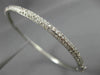 ANTIQUE 2.20CT DIAMOND 18KT WHITE GOLD PAVE SEMI ETERNITY BANGLE BRACELET #9328