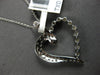 ESTATE .50CT DIAMOND 14KT WHITE GOLD 3D CLASSIC OPEN HEART LOVE FLOATING PENDANT