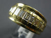 ESTATE WIDE 1.46CT DIAMOND 14KT YELLOW GOLD 3D BAGUETTE CHANNEL ANNIVERSARY RING