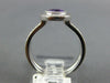 1.01CT DIAMOND & AAA AMETHYST 14KT WHITE GOLD 3D HALO MILGRAIN FRIENDSHIP RING