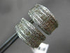 ESTATE WIDE 2.65CT DIAMOND 14KT WHITE GOLD MULTI ROW INVISIBLE HANGING EARRINGS