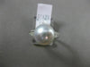 ESTATE .14CT DIAMOND 14KT WHITE GOLD AAA SOUTH SEA PEARL 3D PAVE SOLITAIRE RING