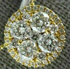 ESTATE LARGE 1.03CT DIAMOND 18KT YELLOW GOLD CLASSIC ROUND CLUSTER HALO PENDANT