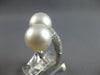LARGE .93CT DIAMOND & AAA SOUTH SEA PEARL 18KT WHITE GOLD CRISS CROSS LOVE RING
