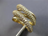 EXTRA LARGE 2.18CT DIAMOND 14KT YELLOW GOLD 3D MULTI ROW CRISS CROSS RING #28181