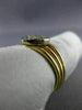 ESTATE .20CT DIAMOND 14KT YELLOW GOLD 3D MULTI ROW PAVE HEART LOVE RING #17221