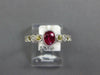 1.04CT DIAMOND & AAA RUBY & YELLOW SAPPHIRE 14KT WHITE GOLD FILIGREE BEZEL RING