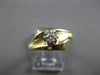 ESTATE WIDE .07CT DIAMOND 14KT YELLOW GOLD MATTE & SHINY FRIENDSHIP RING #27989