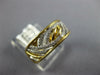 ESTATE WIDE .19CT DIAMOND 18KT 2 TONE GOLD 3D LEAF INFINITY ANNIVERSARY RING