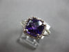 2.23CT DIAMOND & AAA AMETHYST 14K WHITE GOLD 3D CUSHION & ROUND SQUARE HALO RING