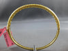 WIDE 2.95CT INTENSE FANCY YELLOW DIAMOND 18KT YELLOW GOLD MULTI BANGLE BRACELET