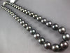 ESTATE LARGE AAA BLACK TAHITIAN PEARL 14KT WHITE GOLD 3D FILIGREE LOVE NECKLACE