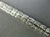 ESTATE WIDE 4.80CT DIAMOND 14KT WHITE GOLD 3D TWO ROW CHANNEL TENNIS BRACELET