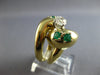 EXTRA LARGE 1.15CT DIAMOND & AAA EMERALD 18K YELLOW GOLD ENGAGEMENT RING #28010
