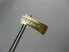 ESTATE .30CT PRINCESS CUT DIAMOND 14KT YELLOW GOLD MULTI ROW SEMI HOOP EARRINGS