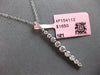 ESTATE 1.61CT DIAMOND 14KT WHITE GOLD CLASSIC ROUND JOURNEY BAR FLOATING PENDANT
