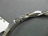 ESTATE WIDE 1.02CT DIAMOND 14K WHITE GOLD INFINITY SEMI ETERNITY BANGLE BRACELET