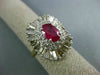 4.58CT WHITE & FANCY YELLOW DIAMOND & AAA RUBY 18KT WHITE GOLD BALLERINA RING