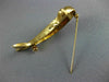 ANTIQUE LARGE AAA RUBY 14KT YELLOW GOLD HAPPY DOLPHIN BROOCH PIN PENDANT #2106